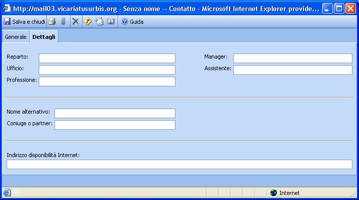 In una seconda maschera è possibile specificare informazioni ancora più dettagliate: Aprire un contatto Per visualizzare tutte le informazioni memorizzate per un contatto, è necessario aprirlo.