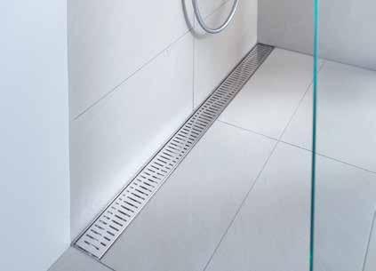 ACO ShowerDrain ShowerDrain E Canale di drenaggio ShowerDrain E Applicazione Informazioni sul prodotto QQsecondo norme SN EN 1253, SIA 271 QQcanale di drenaggio DN 50 QQaltezza di montaggio