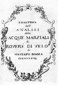 373 - BOZZA - Conferma delle analisi delle acque marziali di Roverè... - 1768 376 - SEMENZI - Treviso e sua provincia - 1864 in-8, pp. 314, bross. edit. È il solo II vol.