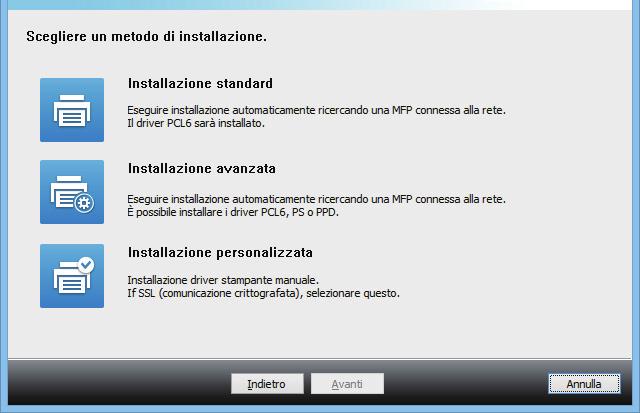 Se il software è stato ottenuto dal nostro sito Web o dal rivenditore Estrarre il programma di installazione e fare doppio clic sull'icona [Setup] ( ) nella cartella [Printer].