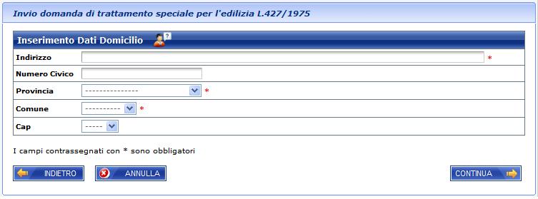 collegato, selezionando l opzione No ed attivando il pulsante Avanti. Figura 8 Trattamento Speciale Edile L.