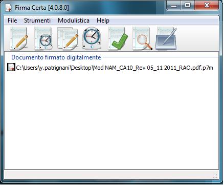 Dopo aver avviato Firmacerta sarà
