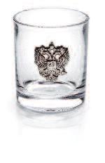 Plated Set 6 bicchierini Goya 5 Vodka Russian Logo Set 6