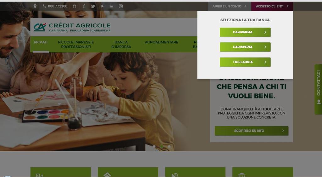 Collegati al sito www.credit-agricole.