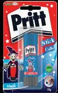 LINEA CREATIVA Pritt STICK MAGIC Colla in stick senza solventi di colore blu quando la si applica, così è possibile vedere dove si stende, diventa invisibile in pochi secondi.