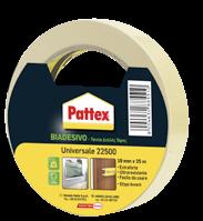 BIADESIVI Pattex 22500 UNIVERSALE Nastro biadesivo con supporto in polipropilene con adesivo a base di gomme sintetiche e resine accoppiato a