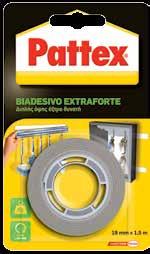 PATTEX BIADESIVO TRASPARENTE 15mm x 10m 715146 blister 12 8000053132262 8004630897261 270x200x110 162 9 Pattex biadesivo extraforte Nastro biadesivo soffice superpotente, pratico, ideale per tutti i