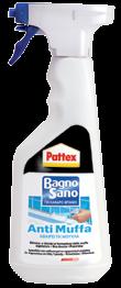PROFESSIONALI Pattex BAGNO SANO ANTIMUFFA Detergente ideale per rimuovere e prevenire la formazione di muffa sulle sigillature e sugli elementi di arredo del