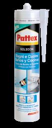 FAI DA TE Pattex SILICONE UNIVERSALE Sigillante siliconico acetico a prova di muffa, ideale per sigillature di materiali non porosi (vetro, ceramica, alluminio.
