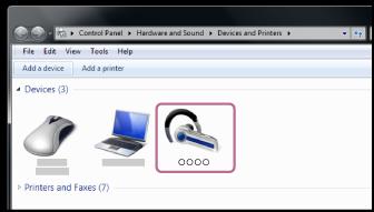 Connessione a un computer associato (Windows 7) Prima di avviare l operazione, accertarsi di quanto segue: A seconda del computer, l adattatore BLUETOOTH incorporato deve essere attivo.