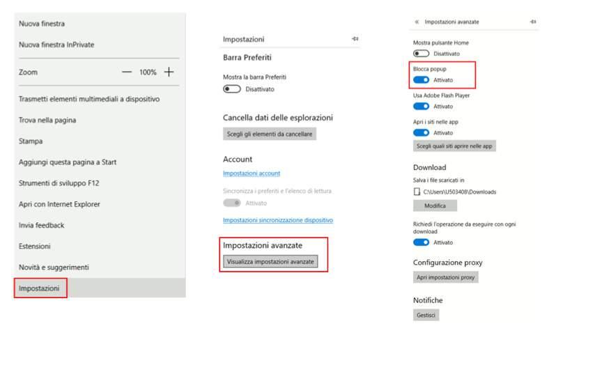 Microsoft Edge Clicca sui tre puntini orizzontali in alto a destra della finestra Seleziona la voce Impostazioni e poi