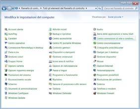 2 Impostazioni della rete Si tratta delle impostazioni relative alla connessione della rete per Windows 7 e Internet Explorer. 1) Accedere a Windows 7 come amministratore.