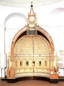 Modello ligneo del progetto di Michelangelo La cupola