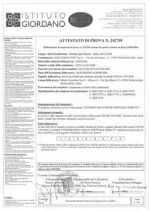 F5 Il cilindro F5 assicura un livello standard di protezione contro gli attacchi con il trapano e offre la sufficiente sicurezza per gli accessi. Progettato secondo la norma europea EN 1303:2015.