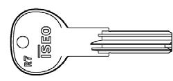 Chiavi Chiave grezza F6 - F6 Extra, 6 spine in ottone nichelato per cilindri 81*9; profilo verticale.