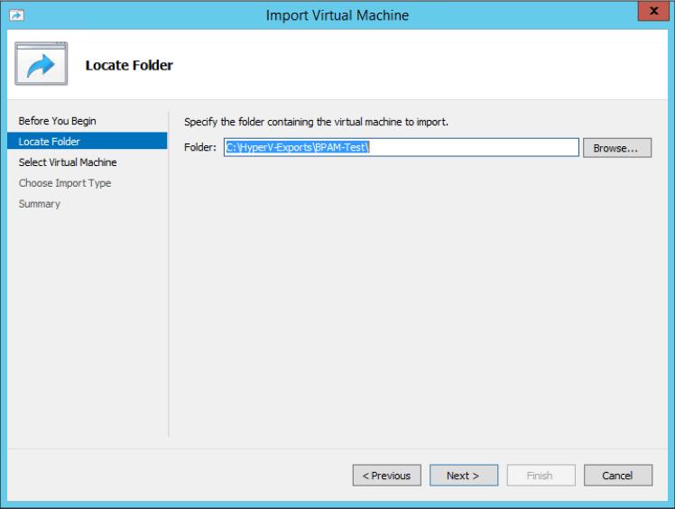 virtuale. 2. Dopo aver estratto file, Hyper-V Manager consente di importare il dispositivo virtuale. Per procedere fare clic su Azione > Import macchina virtuale... 3.