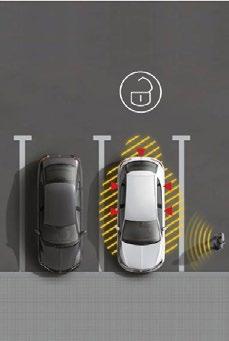 utilizzo della chiave. Introducendo la mano nelle maniglie delle porte anteriori si attiva la chiusura centralizzata. La chiave deve trovarsi ad una distanza inferiore a 1,5 m dalla portiera.