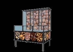 display CHOICE OF Metal sheet container painted flat or tilted, metal sheet table or dispenser for 4 crates 600x400 or loose produce display movability 4 caster