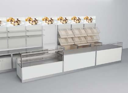 retrobanchi sandwich Cod. PB.*.100 Dim. 1000 x 800 mm H: 950 mm COUNTER FOR DELI structure Cod. PB.*.140 Dim.