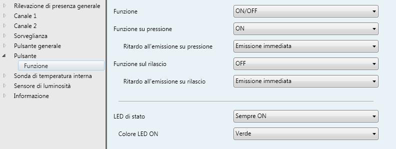 6. Parametro Funzione Tasto 6.1 Informazioni generali Nel paragrafo che segue viene descritta la configurazione del pulsante di comando.