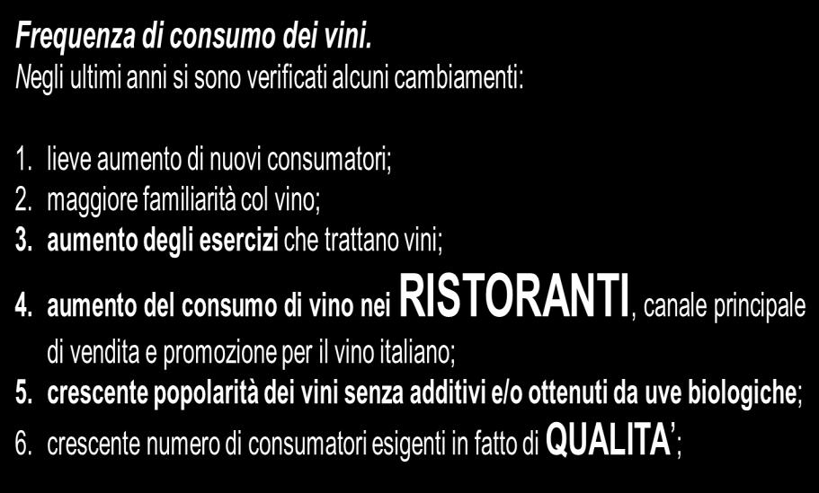 tipo di vino bevuto