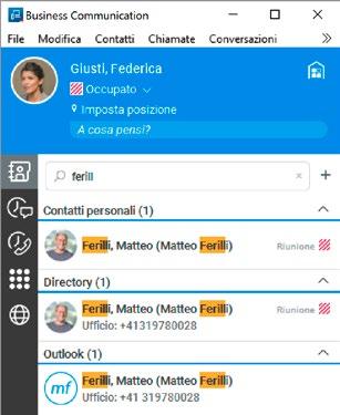 Al primo avvio dell app questo elenco è vuoto. 1. Cercare un contatto Digitate tre o più lettere/cifre nel campo di ricerca e il contatto apparirà immediatamente.