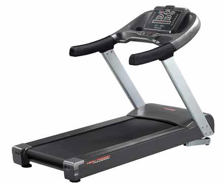 CARDIO MACHINES XT 6800 TAPPETO CORSA POTENZA VELOCITÀ STRUTTURA PESO PESO MAX UTENTE DIAMETRO RULLI NASTRO CORSA ALTEZZA PIANO CORSA 4 HP AC (8 HP Peak) 1-22 Km/h - Incrementi 0,1 km/h INCLINAZIONE