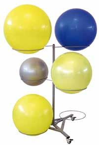 Dotato di ruote di trasporto con freni di stazionamento. Dimensioni (L x W x H): 114x114x124 GYM BALL NON INCLUSE.