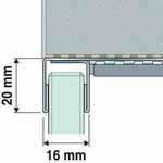 752163 Montaggio trasversale profilo del pavimento, cerniera a sinistra