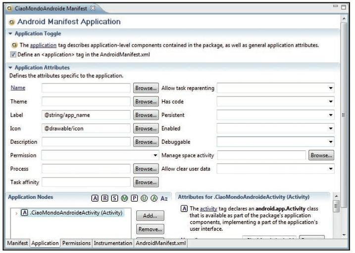 xml è un descrittore dell applicazione.