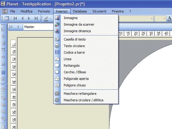 tendina ti permette di scegliere lo strumento che ti serve