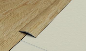 profili per pavimenti in legno e laminato Prestowood 30/A, 41/A e 23/A è una linea di profili adesivi di facile e rapida installazione, per pavimenti di pari livello.