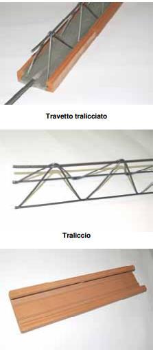 Gli elementi costruttivi_ SOLAIO Solaio a travetti tralicciati: zoccolo in calcestruzzo contenuto nel fondello di laterizio con base 12 cm.