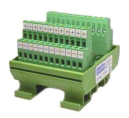 DTTTORI SMISTMENTO POTENZILI PV 4X ( 4 4 ) Modulo che consente la distribuzione di potenziali su due linee comuni, facilitando il cablaggio e razionalizzando la stesura dell impianto.