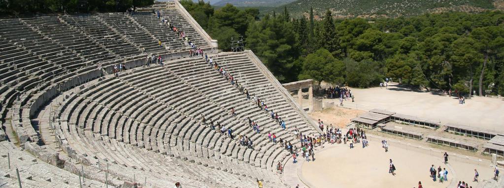 Kalambaka mar Ionio Delfi mar Egeo Olympia Micene Mystra Kalamata Epidauro Nauplia Gythio Atene MYKONOS SANTORINI 1 giorno domenica: Atene - Epidauro - Nauplia - Micene - Gythio Partenza da Atene per