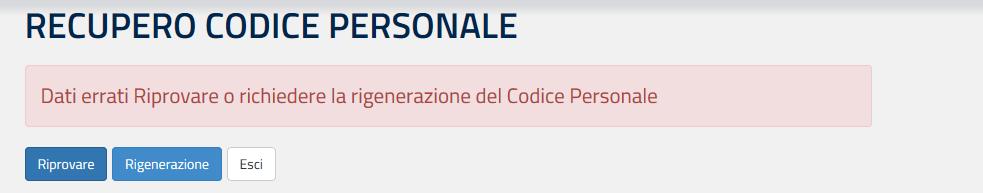 Inserire la risposta e fare clic su Conferma. In caso di errori riscontrati, il sistema blocca l operazione e segnala quanto riscontato con un apposito messaggio.