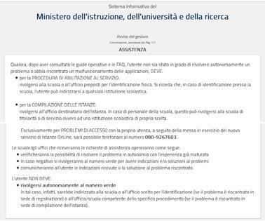 In corrispondenza di Clicca qui, della pagina, vengono visualizzate ulteriori indicazioni all