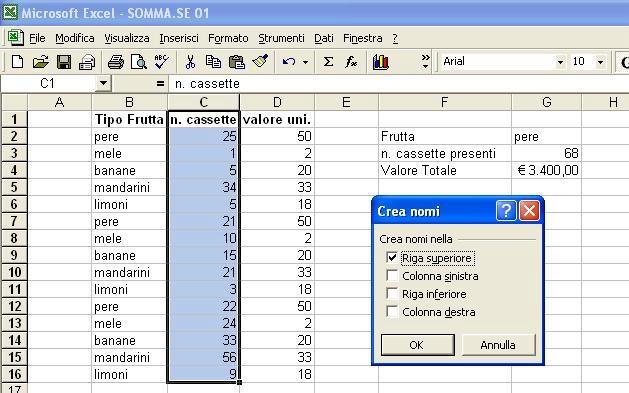 presenti in un magazzino Excel parte 03 41 SE