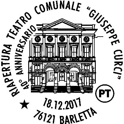 1750 RICHIEDENTE: Teatro Pubblico Pugliese SEDE DEL SERVIZIO: spazio allestito presso foyer teatro Corso Vittorio Emanuele, 71 76121 Barletta DATA: 18/12/2017 ORARIO: 15.30-19.