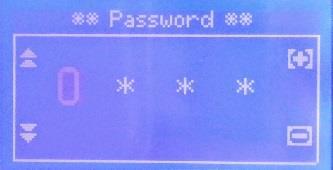impostazione della Password. *[1165 Password di default modificabile].