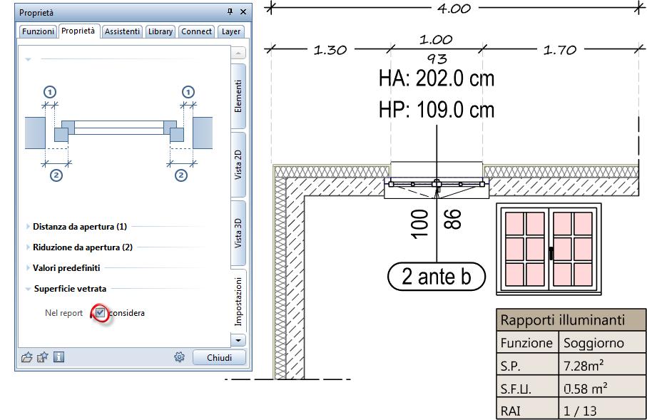 16 Stili etichetta vani e piani Allplan (37) RAI, SMT mq vetro (F-PF-VP-L) Questa etichetta analizza i vani e i serramenti SmartParts pertinenti: finestre, porte finestre, porzione vetrata porte