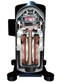 un compressore del refrigerante di tipo scroll e consentono rispetto ai sistemi reperibili in coercio risparmi energetici fino al 20 %.