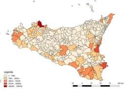 Figura 134 Distribuzione della domanda di mobilità sistematica in emissione ed attrazione per Comune In relazione alla mobilità occasionale, la distribuzione della domanda in termini di spostamenti