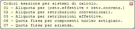 Campo Descrizione RATA Aliquota Importo minimo Importo max Quota fissa Totale contributo REGOLAZIONE Aliquota Importo minimo Importo max Quota fissa Anticipo Totale contributo Totale contributo