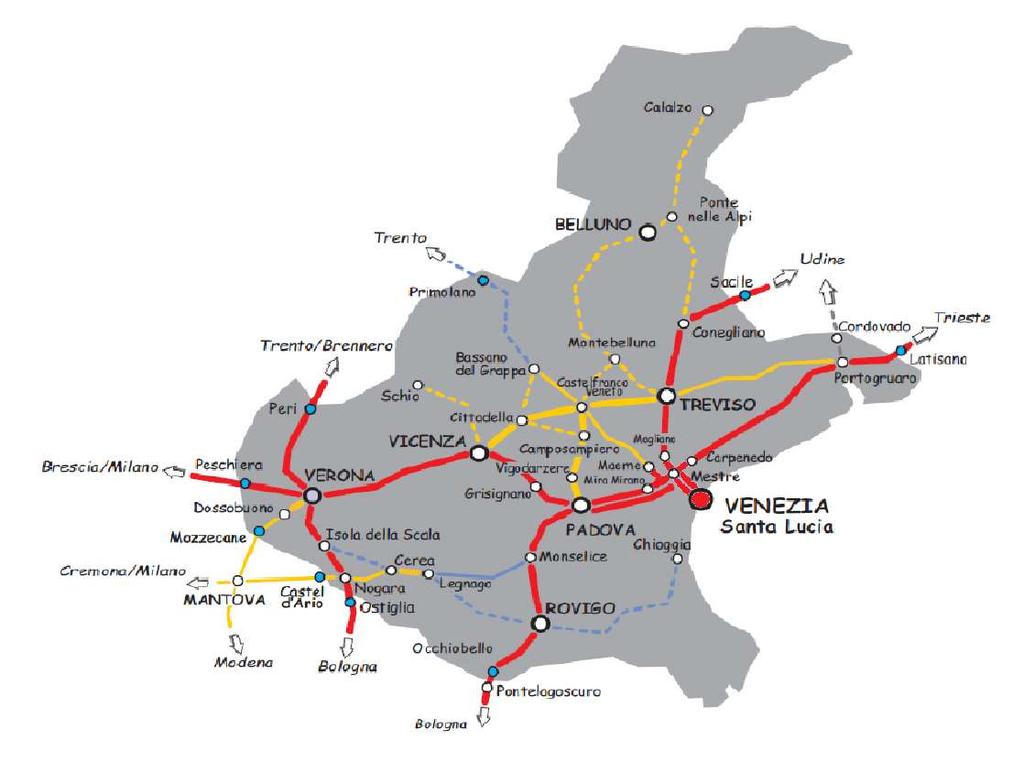 Altre modifiche dell offerta Treno R 11009 Aumentata la capacità del treno R 11009 Conegliano (07.01) Venezia (08.16), passa da 5 carrozze Vivalto (558 posti) a 6 carrozze Vivalto (720 posti).