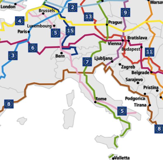 Centro Nazionale di Coordinamento EV (NECC) EuroVelo Route 5 Via Romea Francigena Londra-Roma-Brindisi 3.900 km (2.