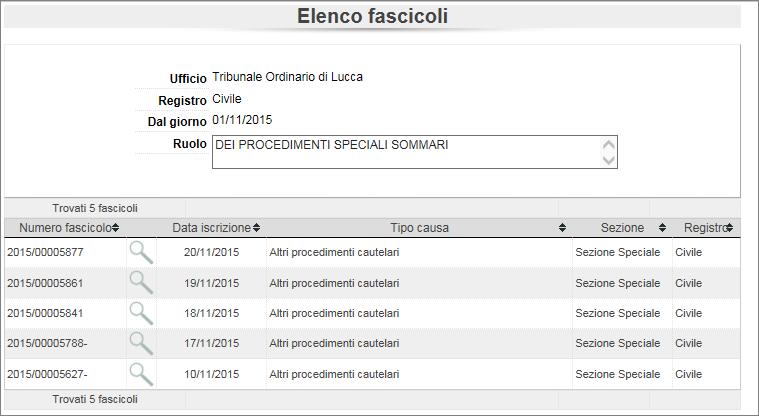 Cliccando sulla lente di ingrandimento si