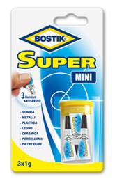 cartella blister appendibile da 12 pezzi. CBD2593 - Confez. 12.00* - colla bostik "super mini" 3 x 1g.