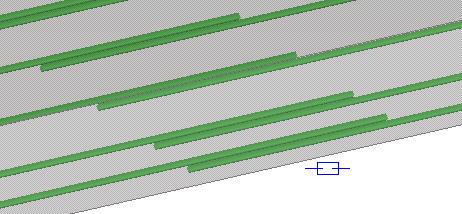Tekla Structures crea il giunto. I giunti sono indicati da simboli blu nel modello. 4. Per modificare le proprietà dei giunti: a.