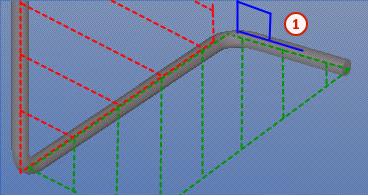 Piano creato dai segmenti 1 e 2 L'angolo di torsione fra due piani è +90 gradi.
